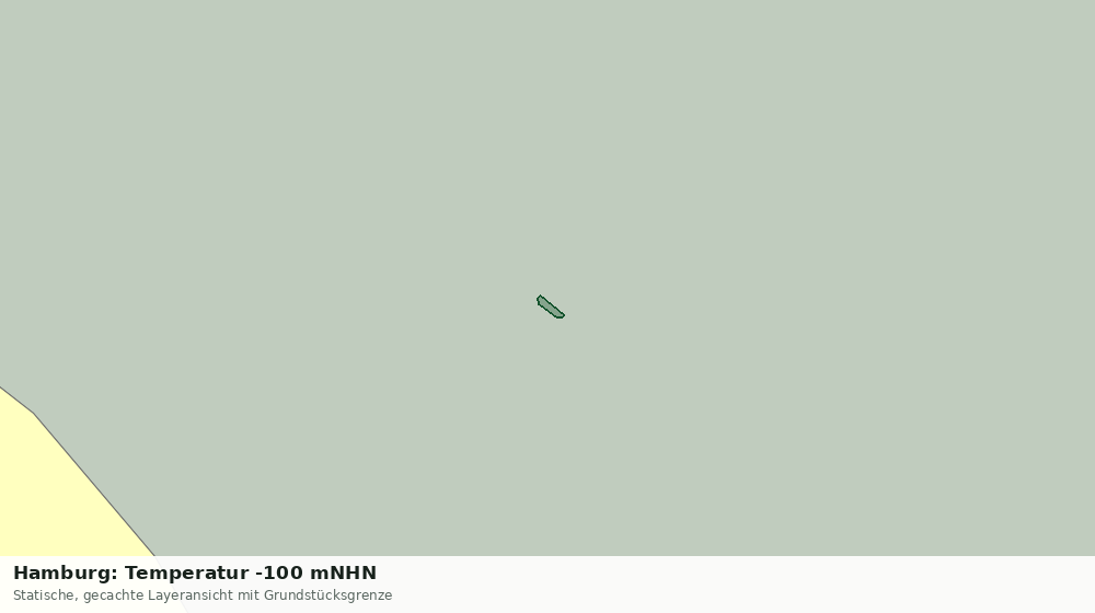 Statische Kartenansicht: Hamburg: Temperatur -100 mNHN