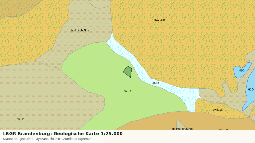 Statische Kartenansicht: LBGR Brandenburg: Geologische Karte 1:25.000