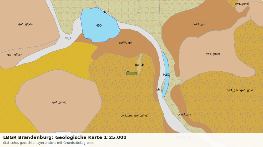 Statische Kartenansicht: LBGR Brandenburg: Geologische Karte 1:25.000