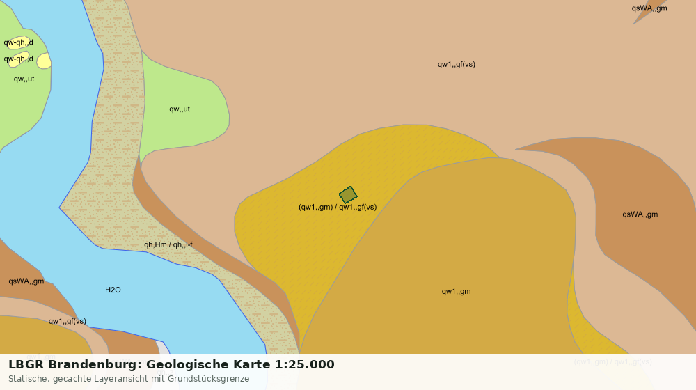 Statische Kartenansicht: LBGR Brandenburg: Geologische Karte 1:25.000