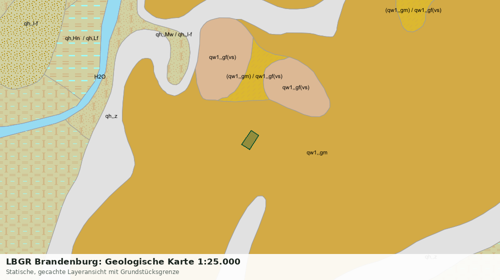 Statische Kartenansicht: LBGR Brandenburg: Geologische Karte 1:25.000