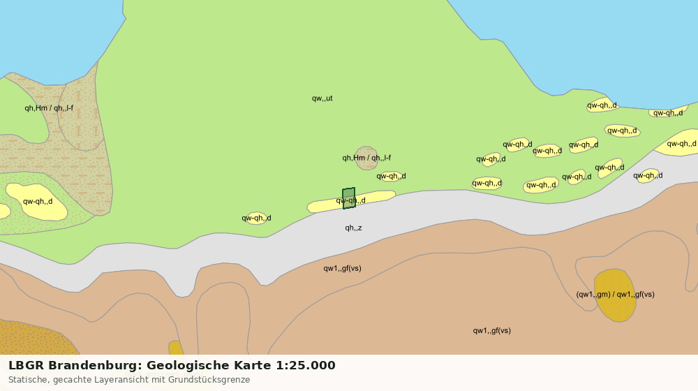 Statische Kartenansicht: LBGR Brandenburg: Geologische Karte 1:25.000