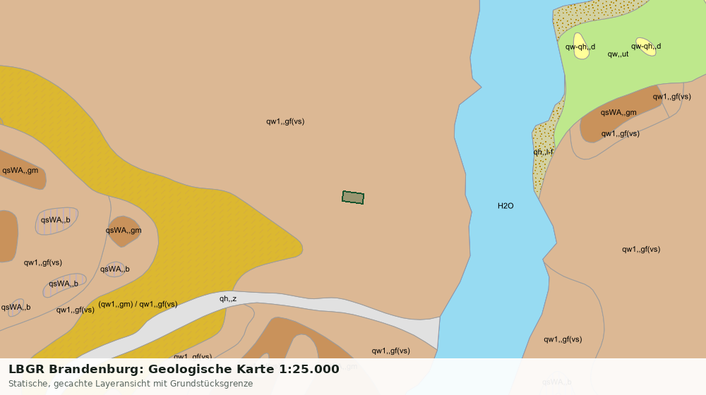 Statische Kartenansicht: LBGR Brandenburg: Geologische Karte 1:25.000