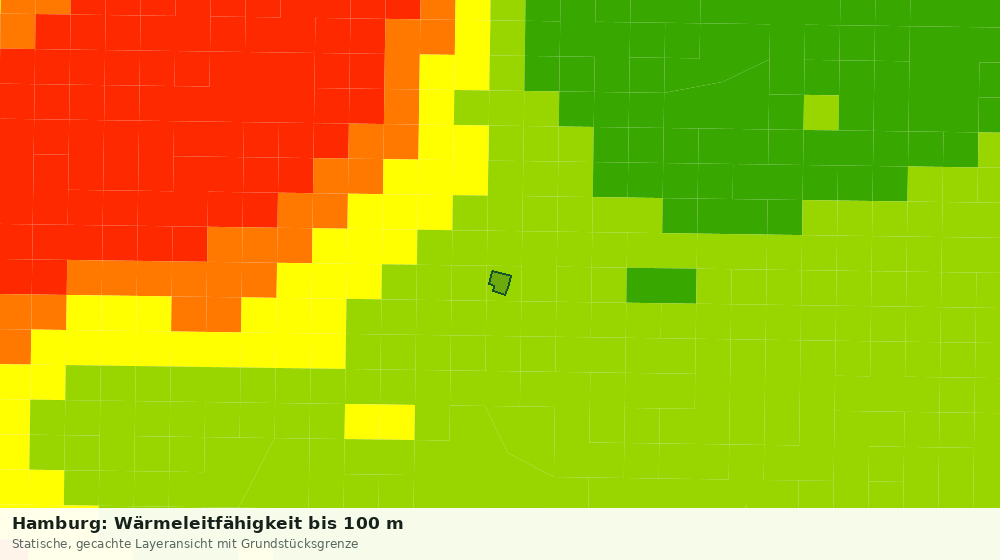 Statische Kartenansicht: Hamburg: Wärmeleitfähigkeit bis 100 m