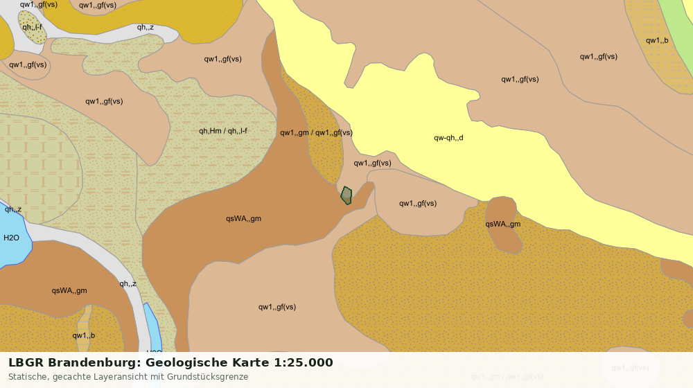 Statische Kartenansicht: LBGR Brandenburg: Geologische Karte 1:25.000