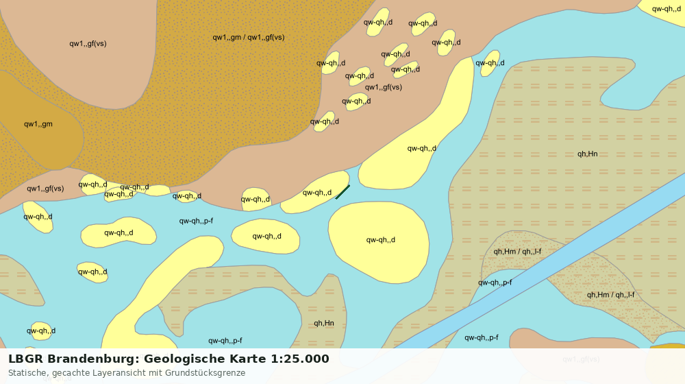 Statische Kartenansicht: LBGR Brandenburg: Geologische Karte 1:25.000
