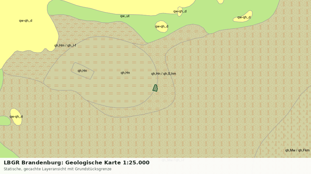 Statische Kartenansicht: LBGR Brandenburg: Geologische Karte 1:25.000