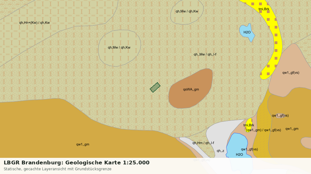 Statische Kartenansicht: LBGR Brandenburg: Geologische Karte 1:25.000