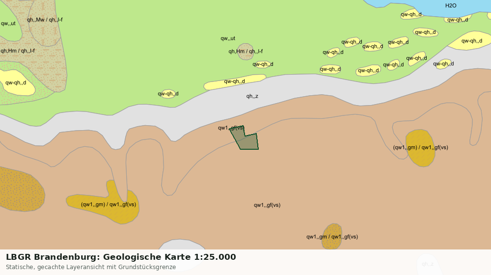 Statische Kartenansicht: LBGR Brandenburg: Geologische Karte 1:25.000