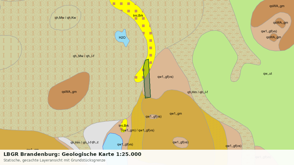 Statische Kartenansicht: LBGR Brandenburg: Geologische Karte 1:25.000