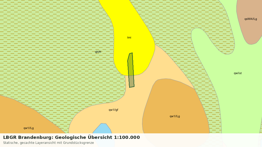 Statische Kartenansicht: LBGR Brandenburg: Geologische Übersicht 1:100.000