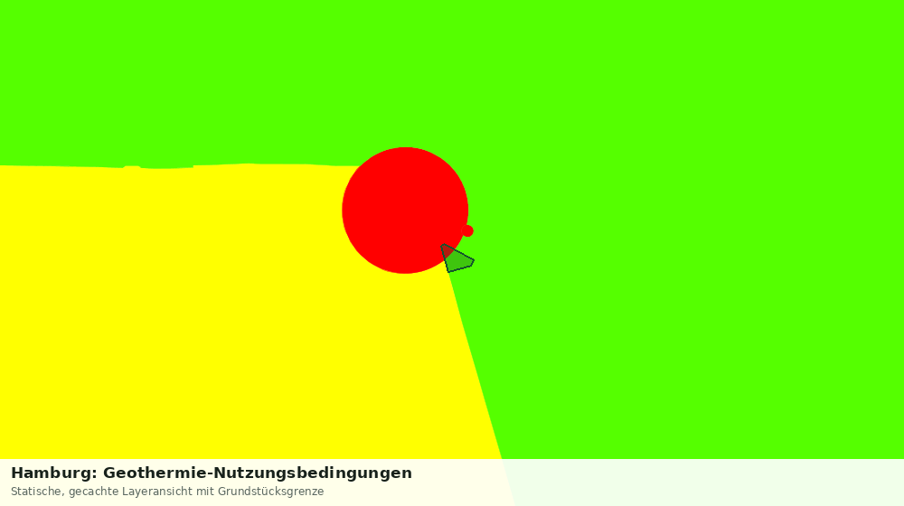 Statische Kartenansicht: Hamburg: Geothermie-Nutzungsbedingungen