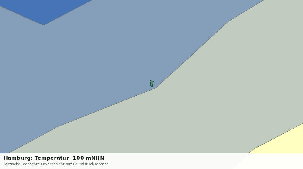 Statische Kartenansicht: Hamburg: Temperatur -100 mNHN