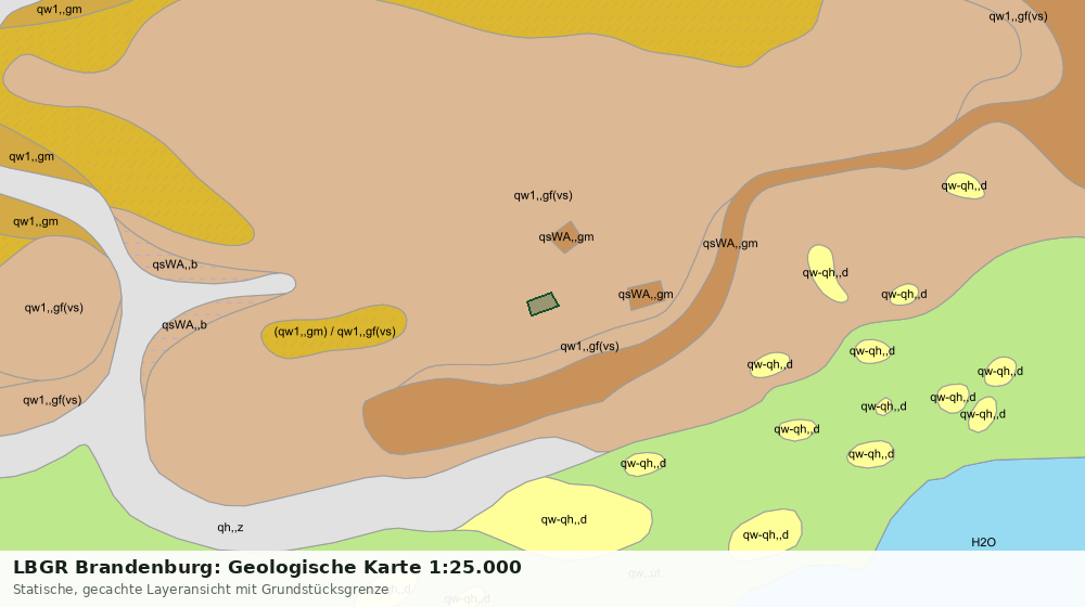 Statische Kartenansicht: LBGR Brandenburg: Geologische Karte 1:25.000