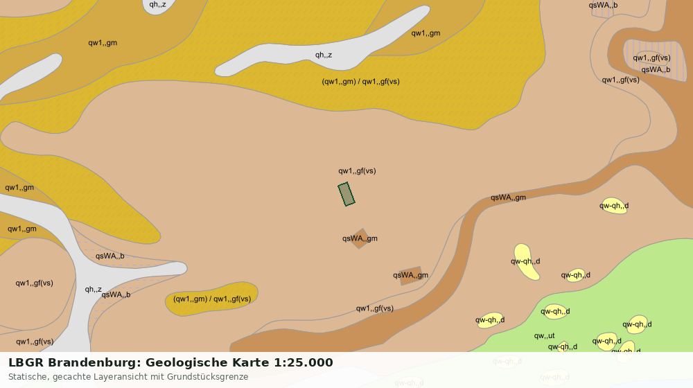 Statische Kartenansicht: LBGR Brandenburg: Geologische Karte 1:25.000