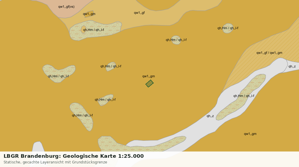 Statische Kartenansicht: LBGR Brandenburg: Geologische Karte 1:25.000