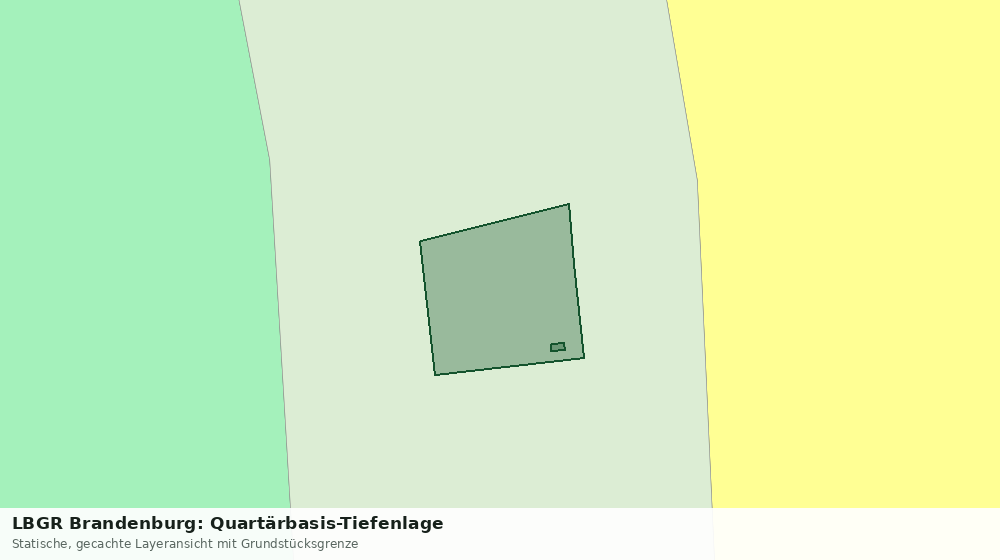 Statische Kartenansicht: LBGR Brandenburg: Quartärbasis-Tiefenlage