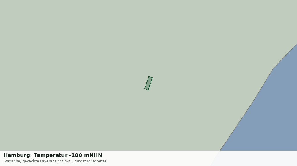 Statische Kartenansicht: Hamburg: Temperatur -100 mNHN
