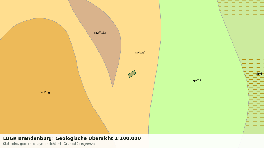 Statische Kartenansicht: LBGR Brandenburg: Geologische Übersicht 1:100.000