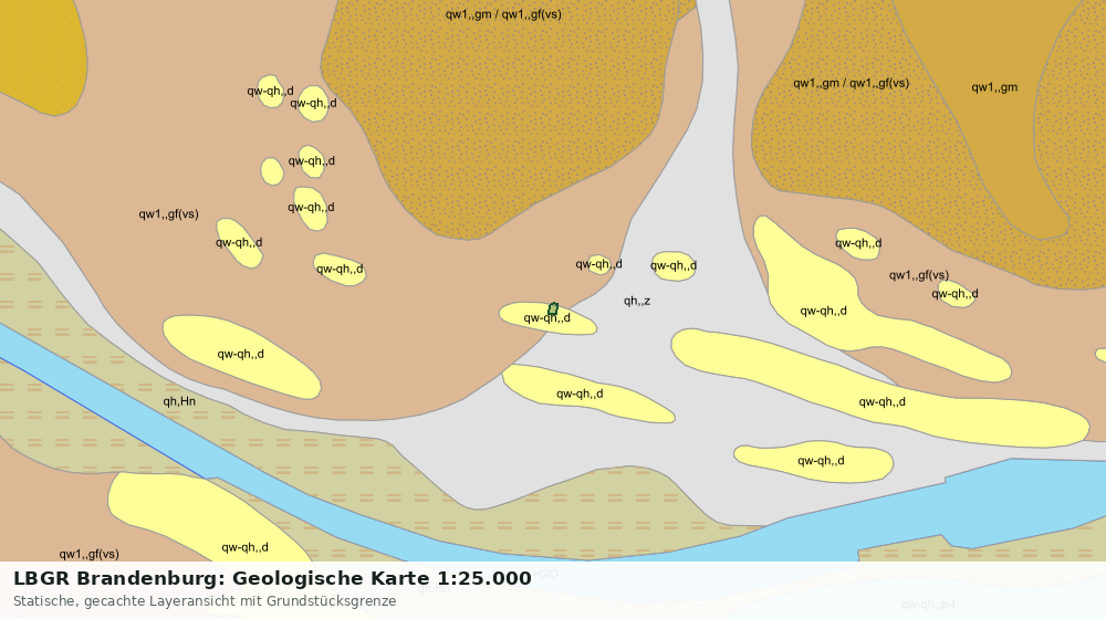 Statische Kartenansicht: LBGR Brandenburg: Geologische Karte 1:25.000