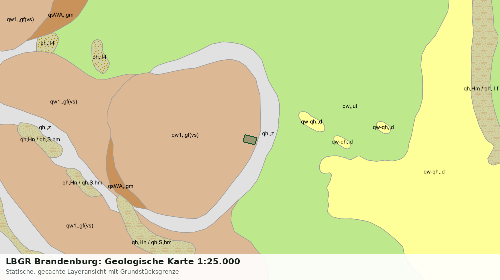Statische Kartenansicht: LBGR Brandenburg: Geologische Karte 1:25.000