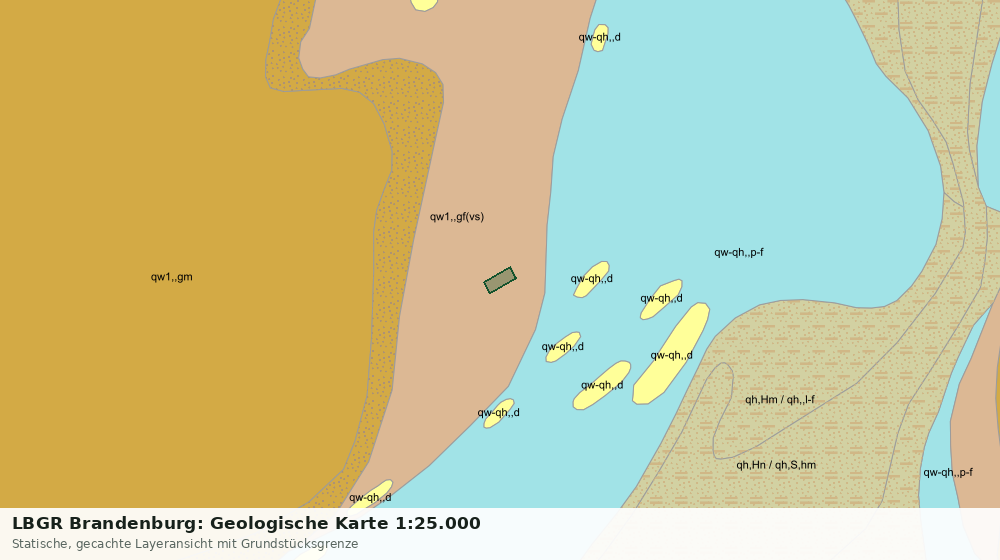 Statische Kartenansicht: LBGR Brandenburg: Geologische Karte 1:25.000