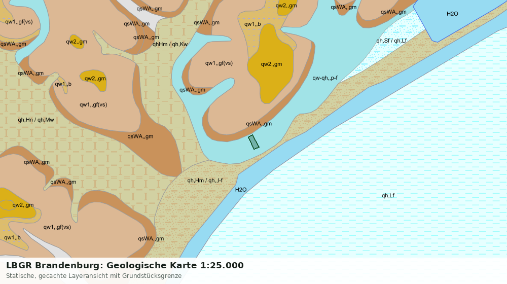 Statische Kartenansicht: LBGR Brandenburg: Geologische Karte 1:25.000