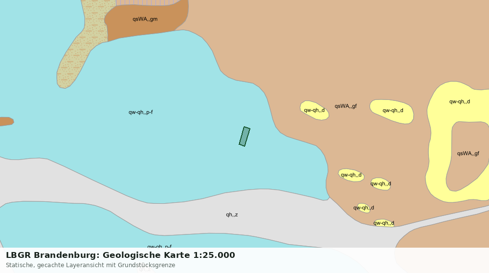 Statische Kartenansicht: LBGR Brandenburg: Geologische Karte 1:25.000