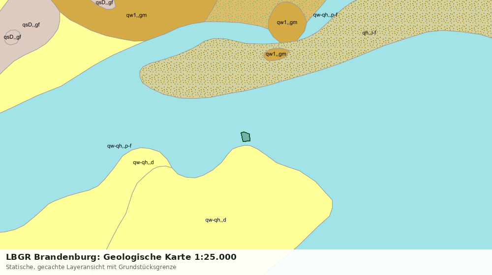 Statische Kartenansicht: LBGR Brandenburg: Geologische Karte 1:25.000