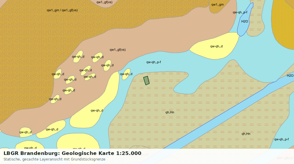 Statische Kartenansicht: LBGR Brandenburg: Geologische Karte 1:25.000
