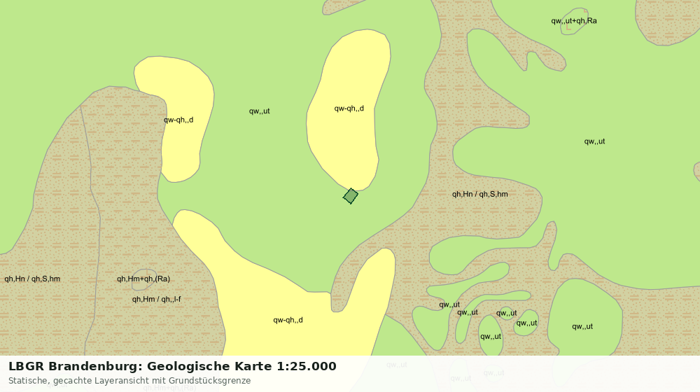Statische Kartenansicht: LBGR Brandenburg: Geologische Karte 1:25.000