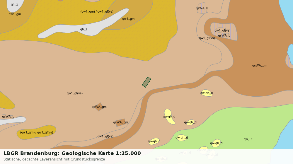 Statische Kartenansicht: LBGR Brandenburg: Geologische Karte 1:25.000