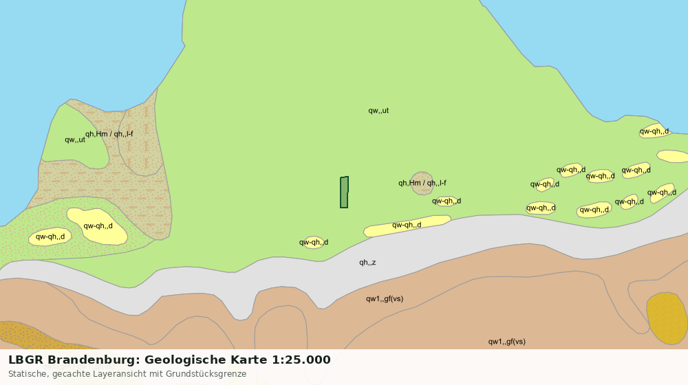Statische Kartenansicht: LBGR Brandenburg: Geologische Karte 1:25.000