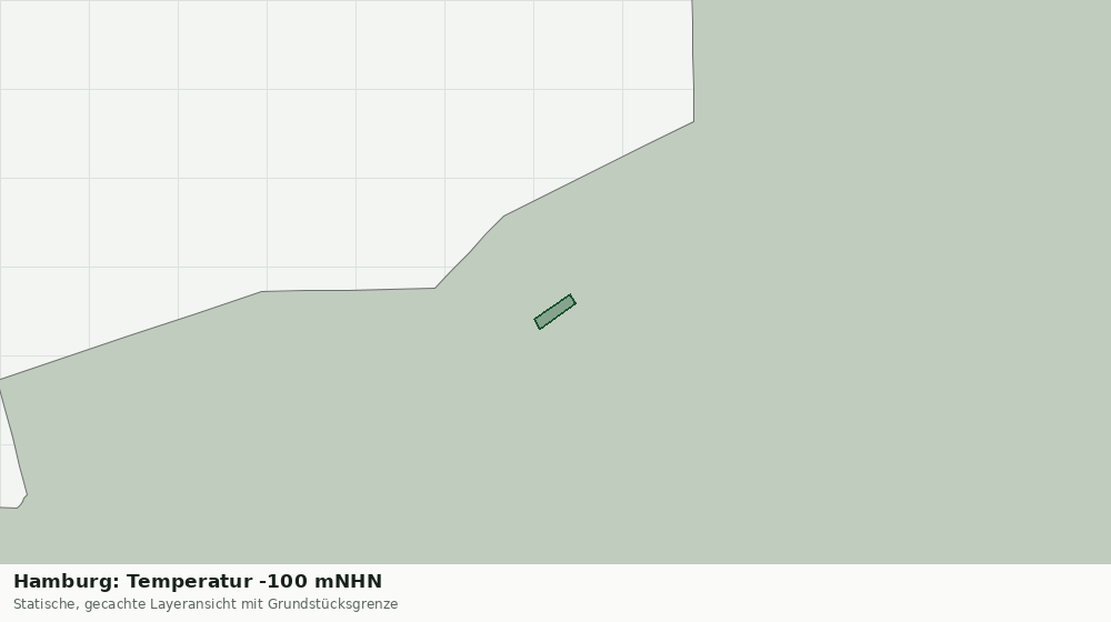 Statische Kartenansicht: Hamburg: Temperatur -100 mNHN
