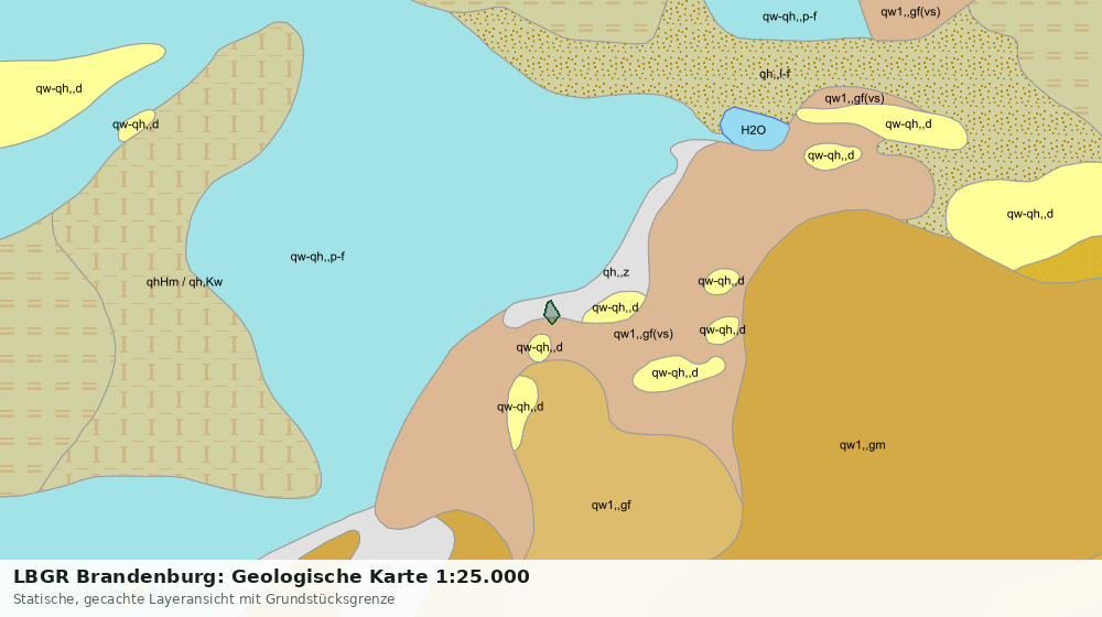 Statische Kartenansicht: LBGR Brandenburg: Geologische Karte 1:25.000