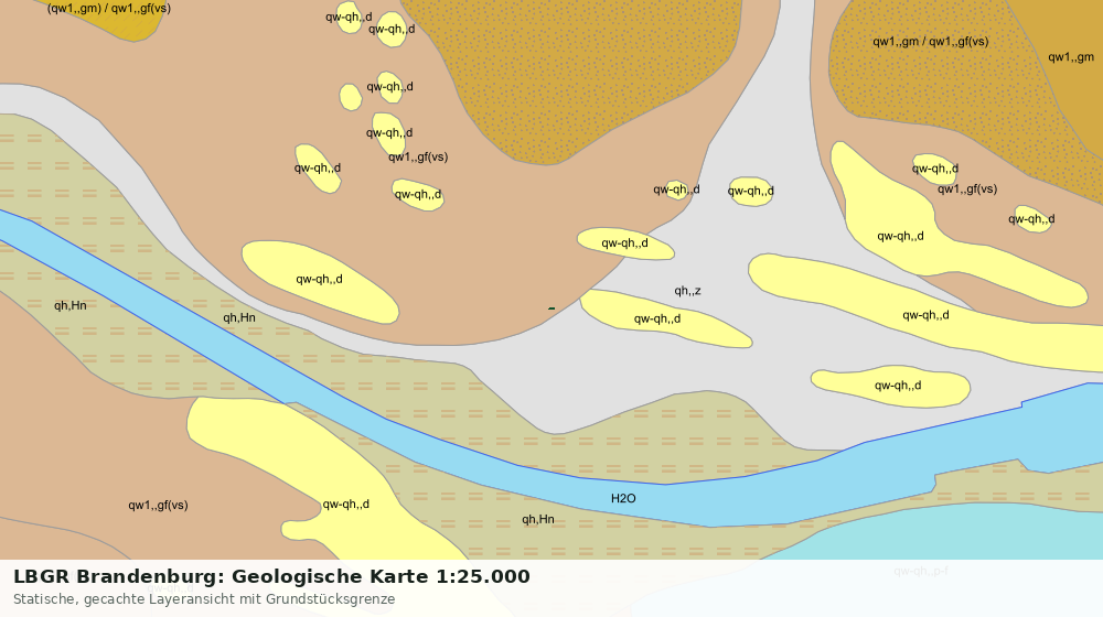 Statische Kartenansicht: LBGR Brandenburg: Geologische Karte 1:25.000