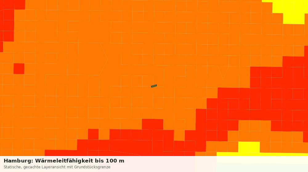Statische Kartenansicht: Hamburg: Wärmeleitfähigkeit bis 100 m