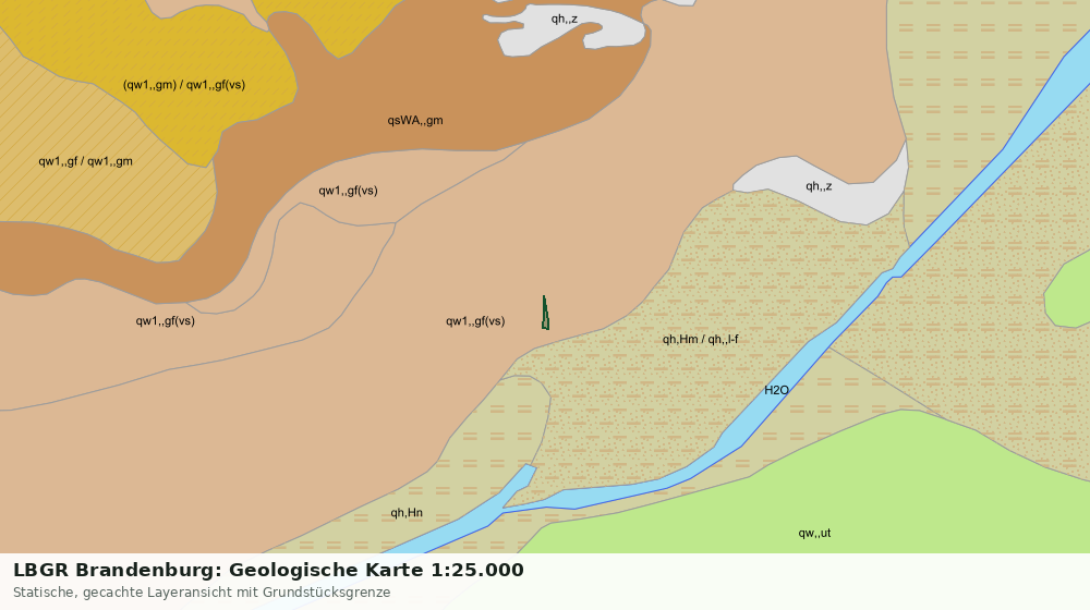 Statische Kartenansicht: LBGR Brandenburg: Geologische Karte 1:25.000
