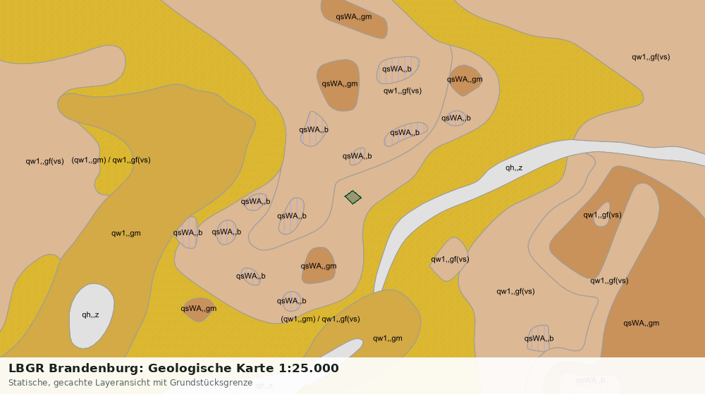 Statische Kartenansicht: LBGR Brandenburg: Geologische Karte 1:25.000