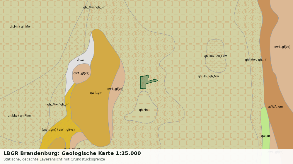 Statische Kartenansicht: LBGR Brandenburg: Geologische Karte 1:25.000
