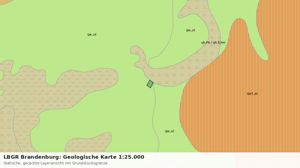Statische Kartenansicht: LBGR Brandenburg: Geologische Karte 1:25.000