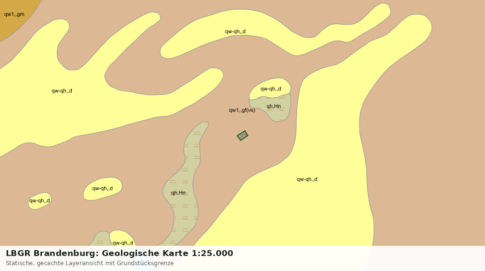 Statische Kartenansicht: LBGR Brandenburg: Geologische Karte 1:25.000
