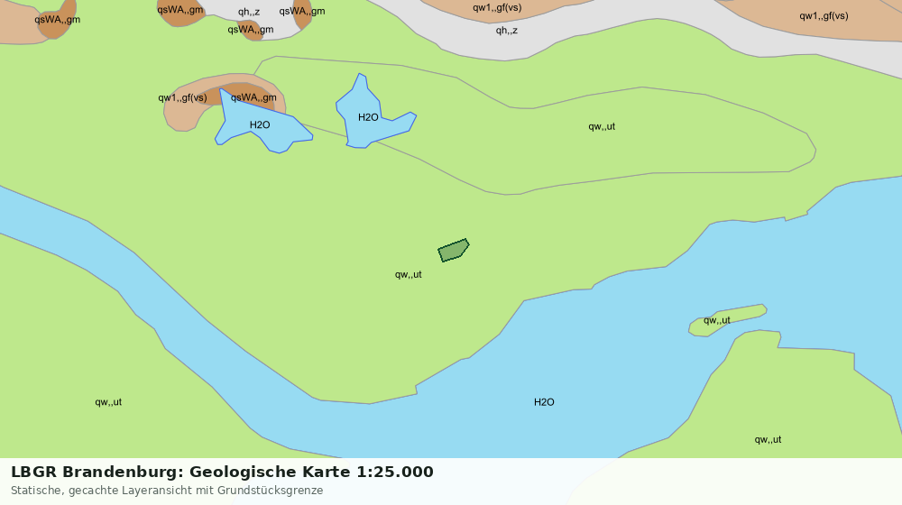 Statische Kartenansicht: LBGR Brandenburg: Geologische Karte 1:25.000
