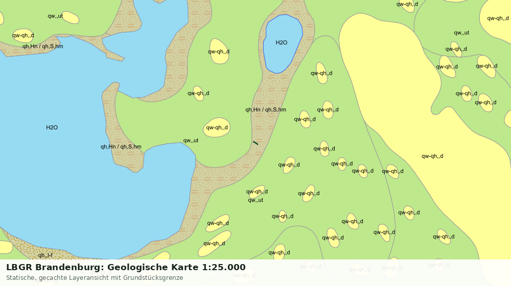 Statische Kartenansicht: LBGR Brandenburg: Geologische Karte 1:25.000