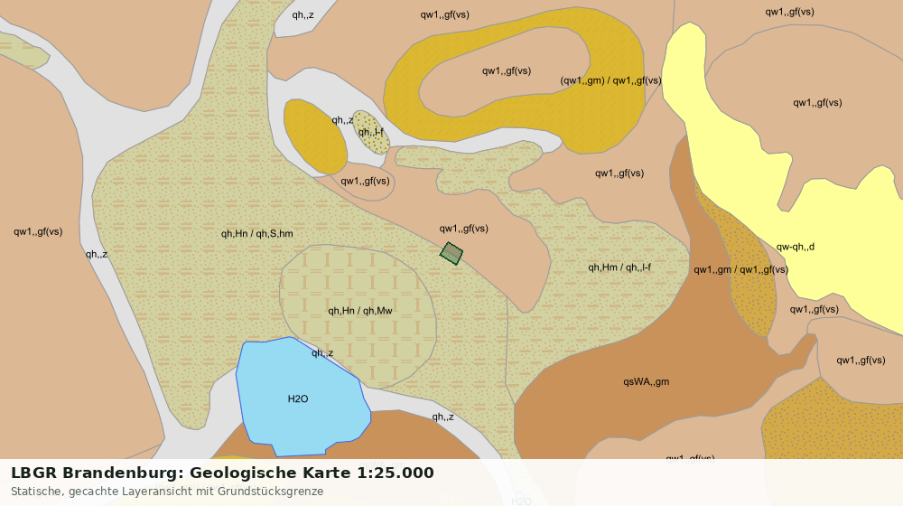 Statische Kartenansicht: LBGR Brandenburg: Geologische Karte 1:25.000