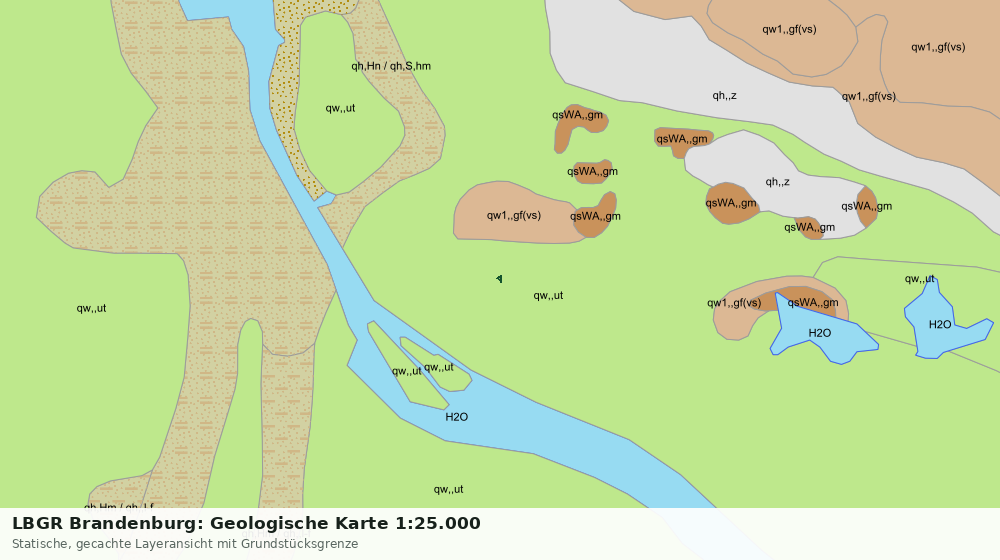 Statische Kartenansicht: LBGR Brandenburg: Geologische Karte 1:25.000
