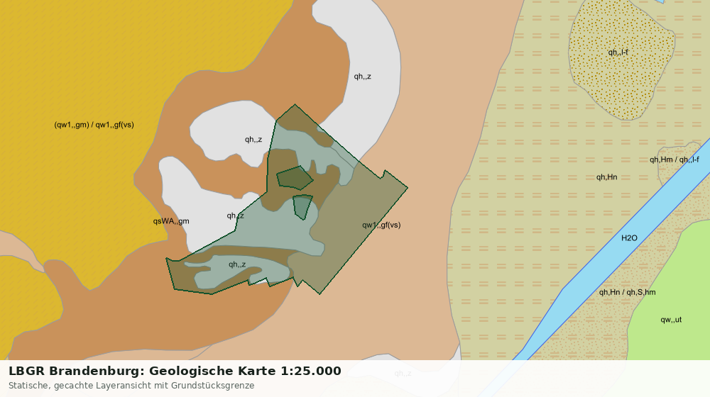 Statische Kartenansicht: LBGR Brandenburg: Geologische Karte 1:25.000