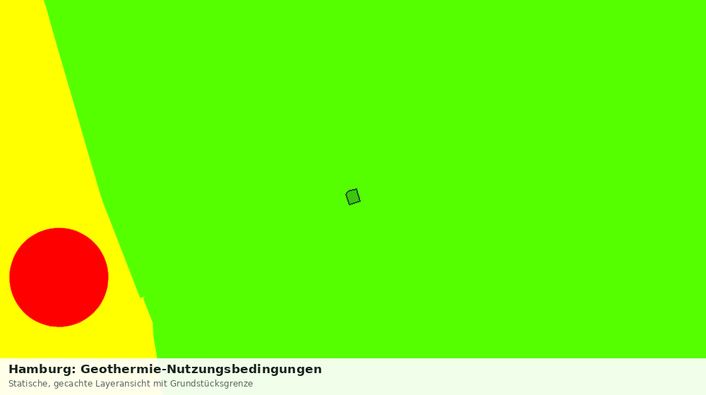 Statische Kartenansicht: Hamburg: Geothermie-Nutzungsbedingungen