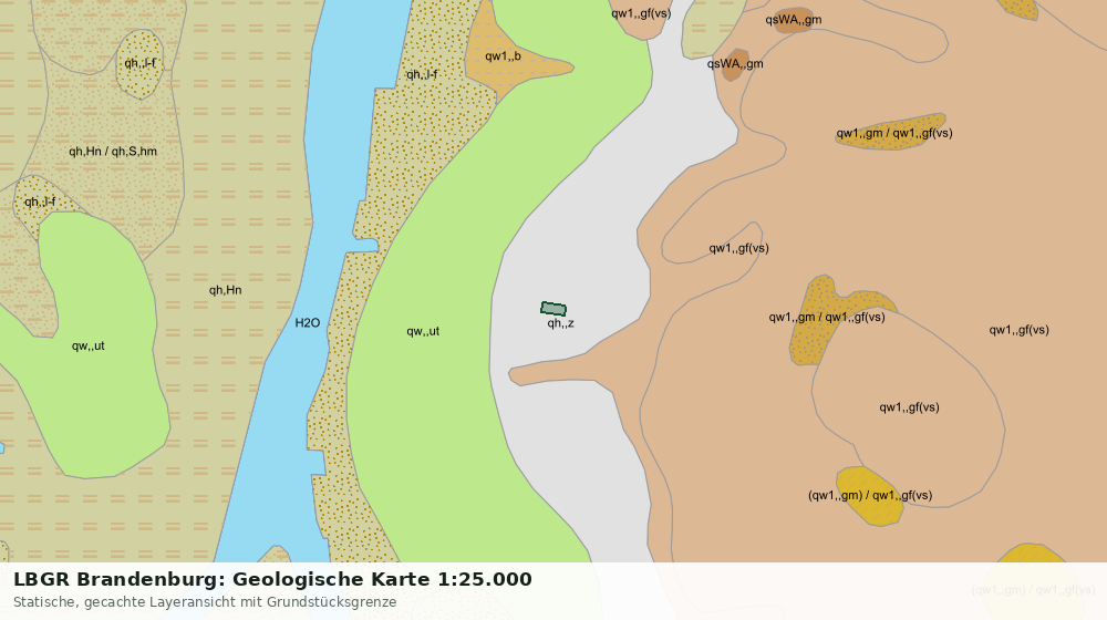 Statische Kartenansicht: LBGR Brandenburg: Geologische Karte 1:25.000