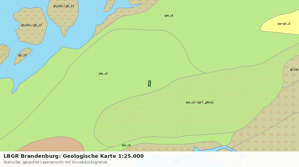 Statische Kartenansicht: LBGR Brandenburg: Geologische Karte 1:25.000